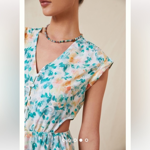 Anthropologie Cloth & Stone Cutout Mini Dress Size L. - Picture 4 of 9